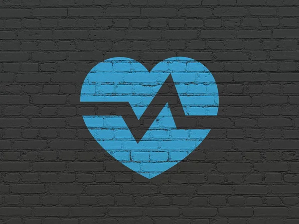 Tıp kavramı: kalp duvar arka plan üzerinde