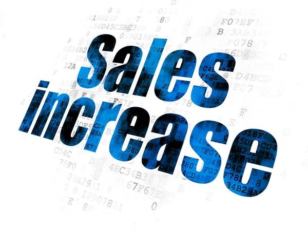 Concept marketing : Augmentation des ventes sur fond numérique — Photo