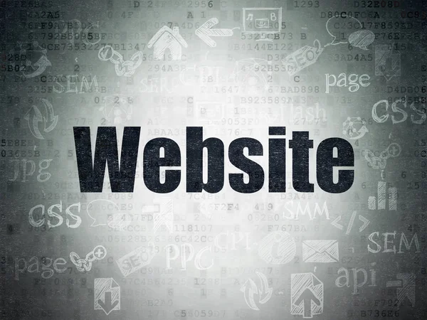 Concetto di sviluppo Web: sito Web su sfondo Digital Data Paper — Foto Stock
