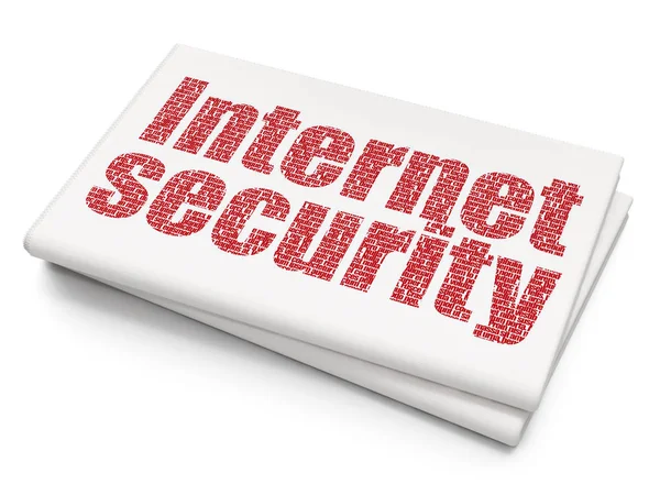 Concept de confidentialité : Sécurité Internet sur fond de journal vierge — Photo