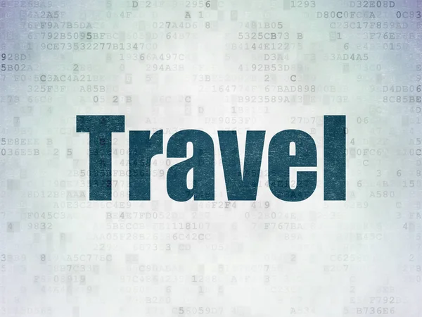 Holiday concept: Travel on Digital Data Paper background