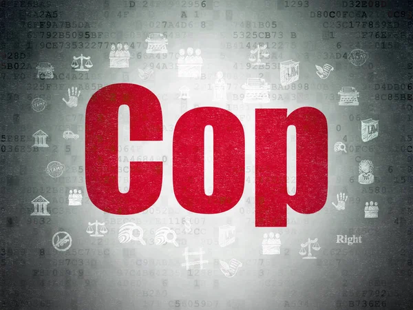Begrepp: Cop på Digital Data papper bakgrund — Stockfoto