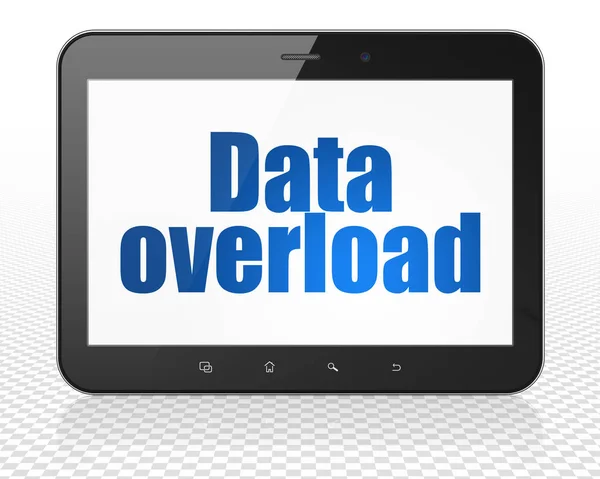 Data concept: Tablet Pc Computer with Data Overload on display — Stock Photo, Image