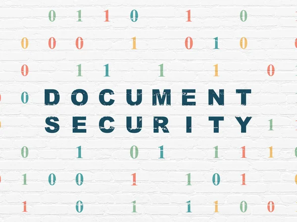 Bezpečnostní koncepce: zabezpečení dokumentů na zeď na pozadí — Stock fotografie