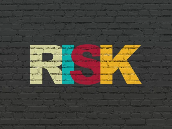 İş kavramı: duvar arka plan üzerinde Risk — Stok fotoğraf