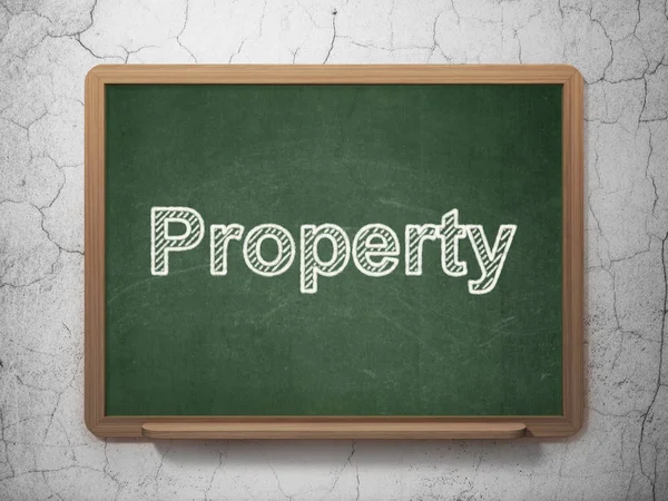 Finance concept: Property on chalkboard background — Stock fotografie