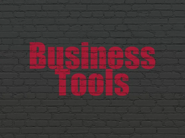 Concetto di business: Business Tools sullo sfondo della parete — Foto Stock