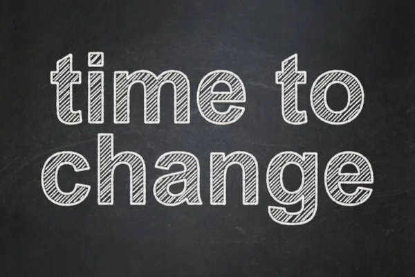 Koncepcja Timeline: czas na zmiany na tle tablica — Zdjęcie stockowe