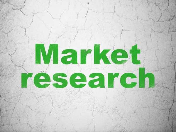 Conceito de marketing: Estudo de mercado sobre fundo de parede — Fotografia de Stock