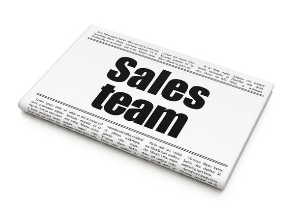 Marketing concept: newspaper headline Sales Team — Stock Photo, Image