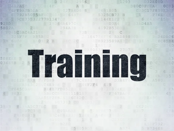 लर्निंग कॉन्सेप्ट: डिजिटल डेटा पेपर पृष्ठभूमि पर प्रशिक्षण — स्टॉक फ़ोटो, इमेज