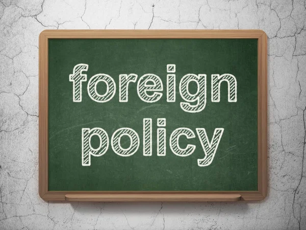 Political concept: Foreign Policy on chalkboard background