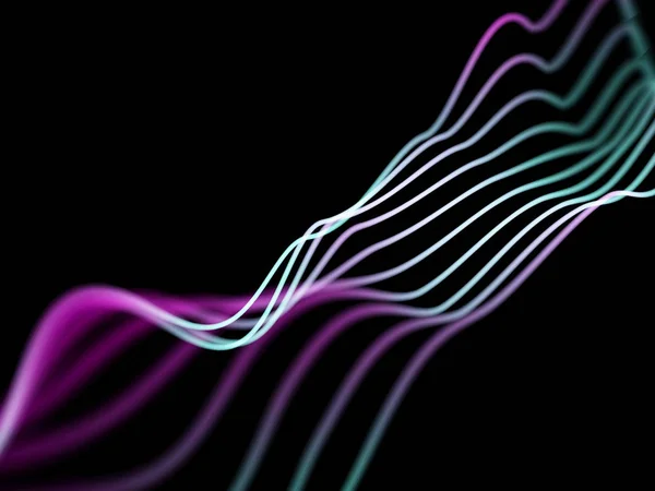信息技术的概念： 抽象发光的蓝色波浪. — 图库矢量图片