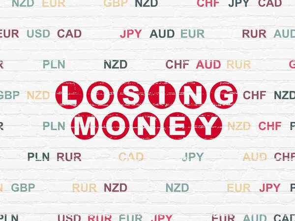 Money concept: Losing Money on wall background