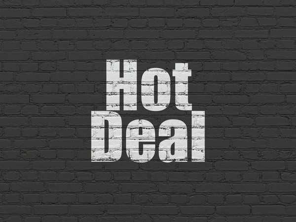 Conceito de negócio: Hot Deal no fundo da parede — Fotografia de Stock