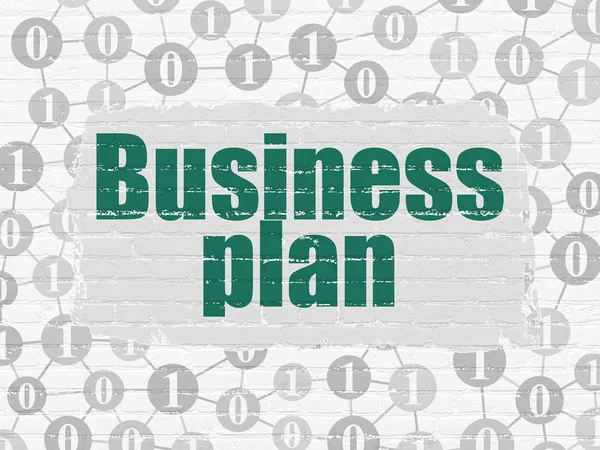Finance concept: Business Plan on wall background — Stock Photo, Image
