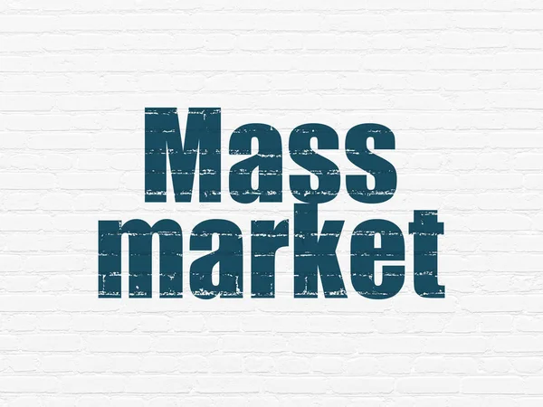 Advertising concept: Mass Market on wall background — Stock Photo, Image