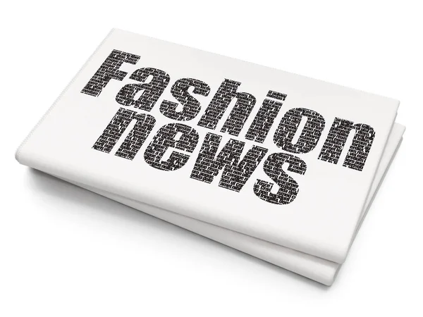 Concetto di notizie: Fashion News su sfondo Blank Newspaper — Foto Stock