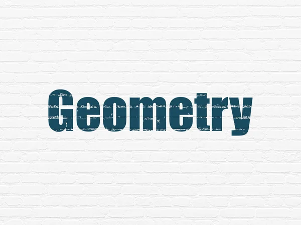 Concetto di studio: Geometria sullo sfondo della parete — Foto Stock