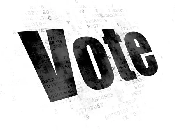 Siyasi kavram: dijital arka plan üzerinde oy — Stok fotoğraf