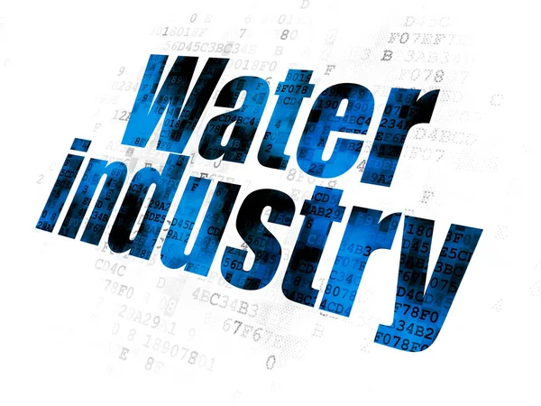 Conceito de fabricação: Indústria da água em fundo digital — Fotografia de Stock