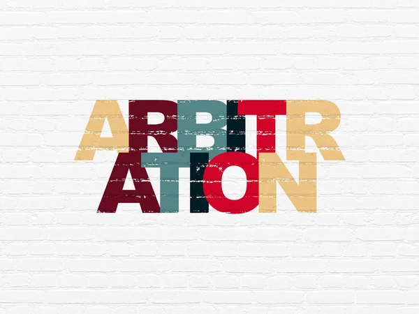 Law concept: Arbitration on wall background