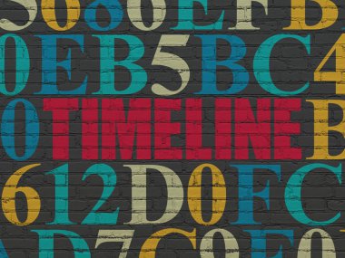 Zaman kavramı: zaman çizelgesi üzerinde duvar arka plan