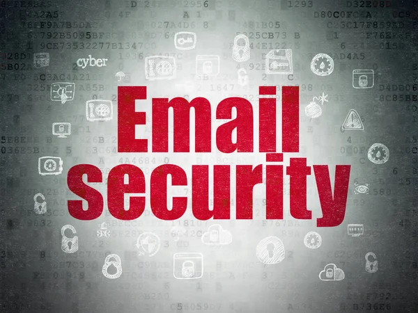 Concept de protection : Email Security sur fond de papier numérique — Photo