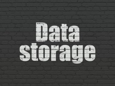 Veri kavramı: duvar arka plan üzerinde veri depolama
