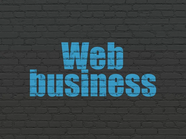 Concepto de desarrollo web: Web Business on wall background — Foto de Stock