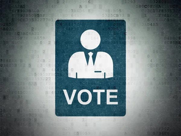 Концепція політики: голосування на фоні цифрових даних — стокове фото