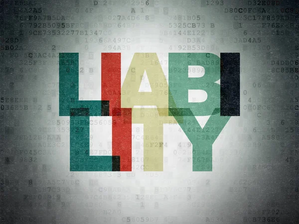 Sigorta kavramı: dijital veri kağıt arka plan üzerinde sorumluluk