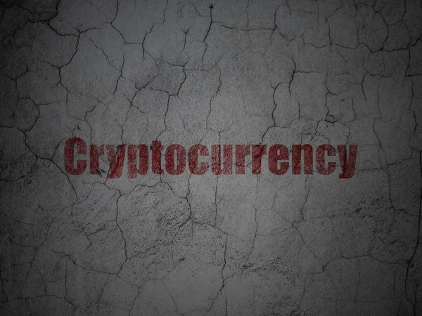 信息概念： grunge 的背景墙上的 Cryptocurrency — 图库照片
