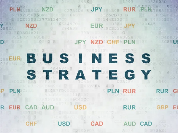 Finanční koncept: obchodní strategie na digitální Data papírové pozadí — Stock fotografie