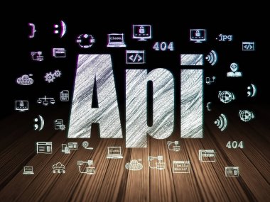 Yazılım kavramı: grunge karanlık odada API