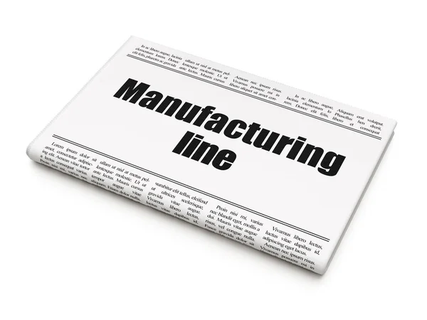 Concepto de fabricación: titular del periódico Manufacturing Line — Foto de Stock