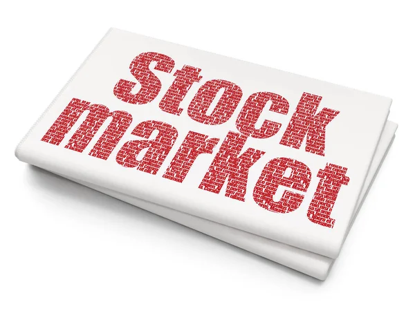 Concepto de negocio: Mercado de valores en el fondo del periódico en blanco —  Fotos de Stock