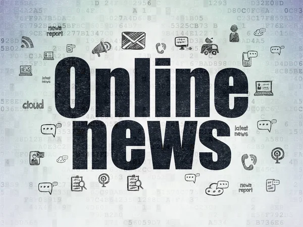 News concept: Online News on Digital Data Paper background