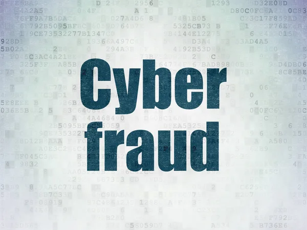 Datenschutzkonzept: Cyber-Betrug auf digitalem Datenpapier — Stockfoto