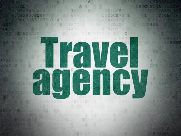 Tourism concept: Travel Agency on Digital Data Paper background — Stock Photo, Image