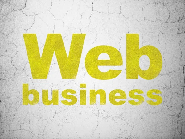 Web design concept: Web Business na tle ściany — Zdjęcie stockowe