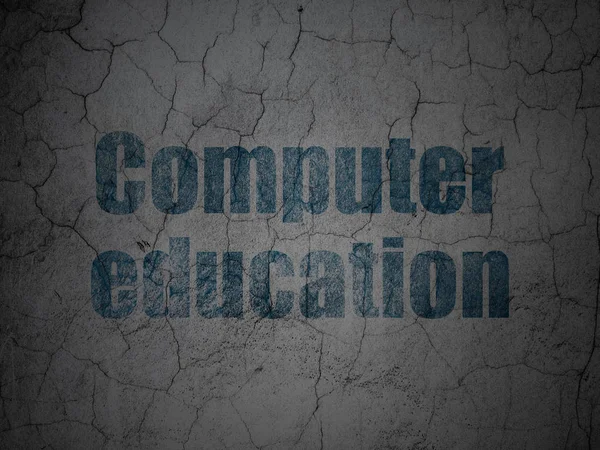 Learning concept: Computer Education on grunge wall background — Stock Photo, Image