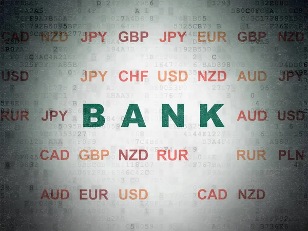 Banking concept: Bank on Digital Data Paper background