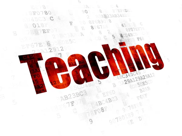 Concetto di istruzione: insegnamento su sfondo digitale — Foto Stock