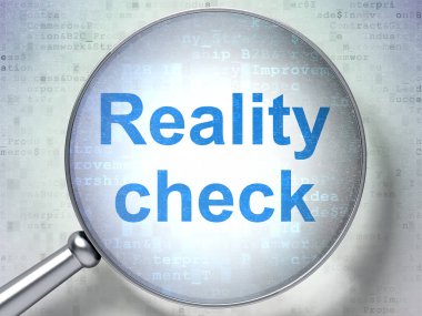 İş kavramı: Reality Check optik cam