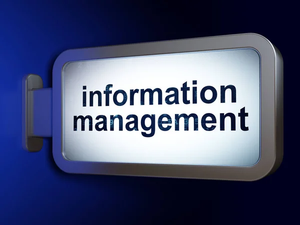 Conceito de dados: Information Management on billboard background — Fotografia de Stock