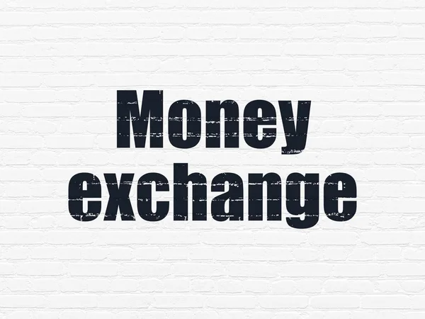 Banking concept: Money Exchange on wall background — Stock Photo, Image