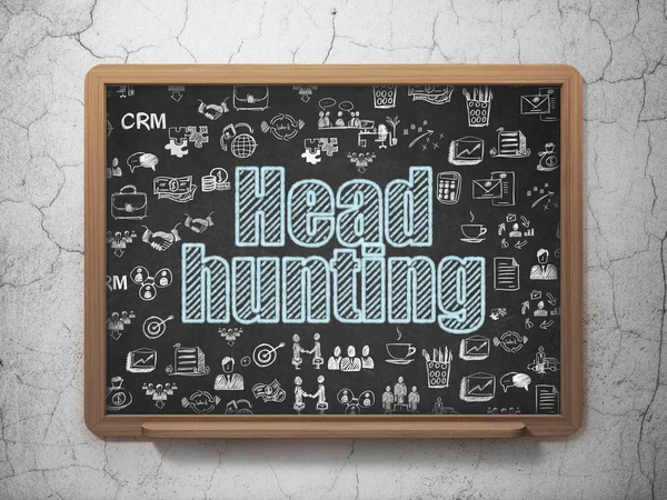 Finance concept: Head Hunting on School board background — Stock Photo, Image