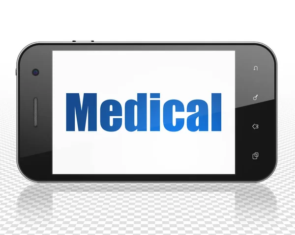 Concept de soins de santé : Smartphone avec médical à l'écran — Photo