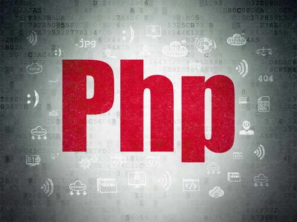 Programmering concept: Php op digitale Data-Paper achtergrond — Stockfoto